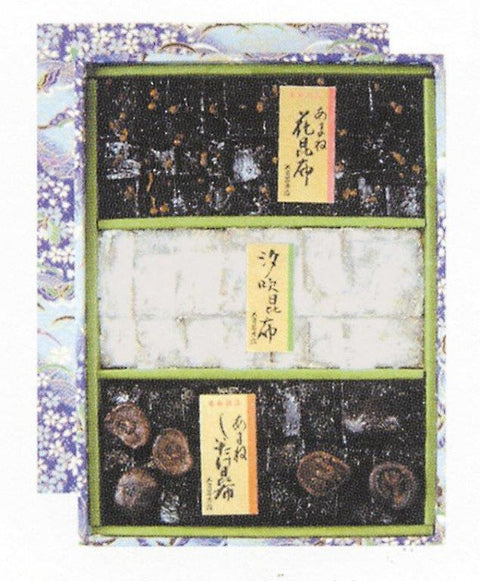 あまね花昆布、汐吹昆布、あまねしいたけ昆布